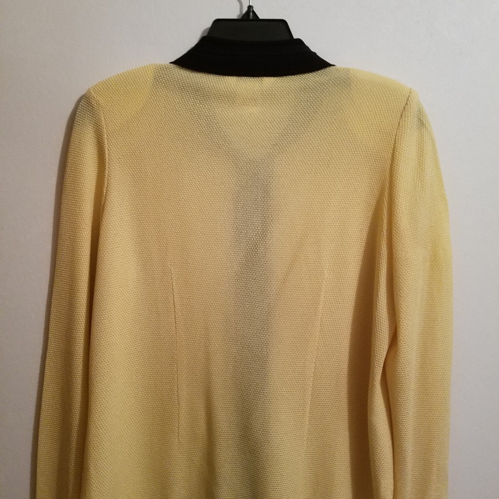 Misook yellow and black cardigan jacket blazer - Picture 4 of 4